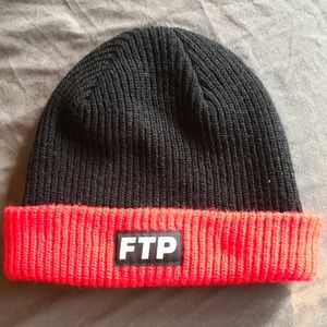 FTP red and black beanie - FuckThePopulation